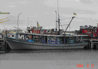 A commercial longline fishing boat